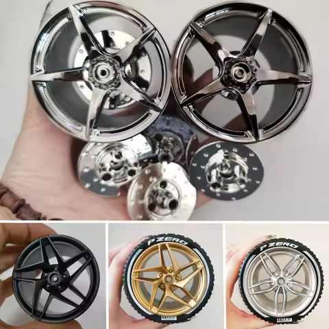 23799 Tyre 68577 Plating Wheel Hub Compatible With LEGO CADA MOC 1:8 42083 42115 42056 Building Tech