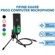 Fifine K669B Pro3 Condenser USB Computer Microphone - Perfect for PC, Mac, Windows