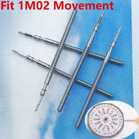 Mod 1M02 1L02 Watch Crown Stem Stainless Steel Watch Stem Repair 2/4PCS Fits 1M02 1L22 1M12 1L02 1L4