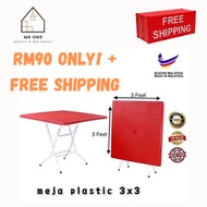 ✼￼Free shipping Plastic table  Meja Pasar Malam  Foldable Plastic Dining Table Meja Lipat  Meja Plastik 3 x 3☃