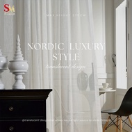【SM CURTAIN】 NORDIC LUXURY 270cm SHEER CURTAIN FREE CUSTOM-MADE HOOK & RING WINDOW & SLIDING DOOR