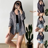KEMEJA Bonami Flannel Shirt / Tartan Shirt / Women's Flannel Shirt / Women's Plaid Shirt / Oversize 