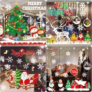 Christmas Window Stickers Glueless Electrostatic Stickers Christmas Decoration Scene Glass Window De