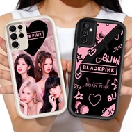 HP O-6 Blackpink Casing Siliconehp for Samsung S21 M15 A54 A17 S24 S25 FE A26 A55 Ultra 5G