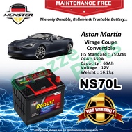Münster Robust MF CMF NS70 | NS70L | 75D26L (65AH) Car Battery Bateri Kereta for Aston Martin Virage Coupe Convertible