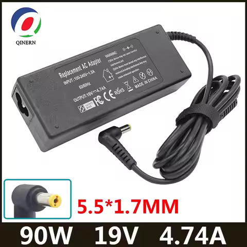 19V 4.74A 90W 5.5x1.7mm Laptop Adapter Charger for ACER ASPIRE 5750G 5755G 7110 9300 E1-531 E1-571G 