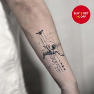 New Waterproof Temporary Tattoo Stickers Featuring Fallen Angels Design, Lasting 1-2 Weeks, Semi-per