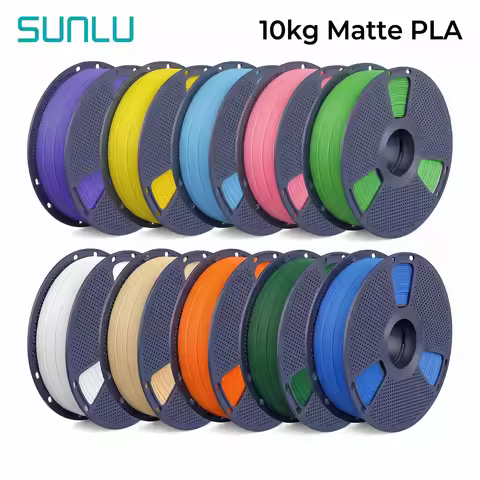 SUNLU PETG/Matte PLA Filament 10kg 1.75mm 1roll/kg(2.2lbs) For 3D Printers Wrapped Neatly Print Smoo