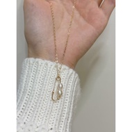 M&W | 14K Gold-filled Paperclip Pearl Necklace