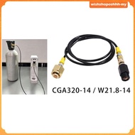 [WishshopeehhhMY] Stream Adapter Hose 60inch CGA320-14/W21.8-14 to -4 Sparkling Machine Maker Direct