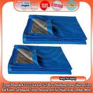 LAYAR TENDA Tarpaulin Tent Terepal A3 2x3 3x4 4x6 5x7 Terfal Fish Pond Orangebiru Pin Cover Adjust P