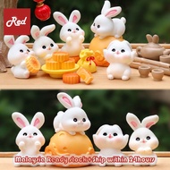 Cute Mid-Autumn Rabbit Mooncake Animal Doll Decoration Hiasan haiwan comel arnab kuih bulan