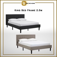 HAIDEN 2.0M Solid Wood King Bed Frame King Bedframe Katil King Kayu Katil King Divan Katil Divan King King Size Bed 双人床架