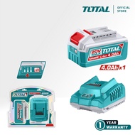 TOTAL Tools P20S Li-ion Battery and Charger Kit (20V / 4.0Ah / 2A) TFBCPK1012