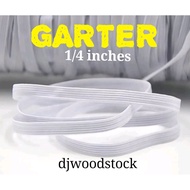 1/4 inches GARTER PER YARD, ELASTIC BAND FLAT CORD , SOLD PER YARD