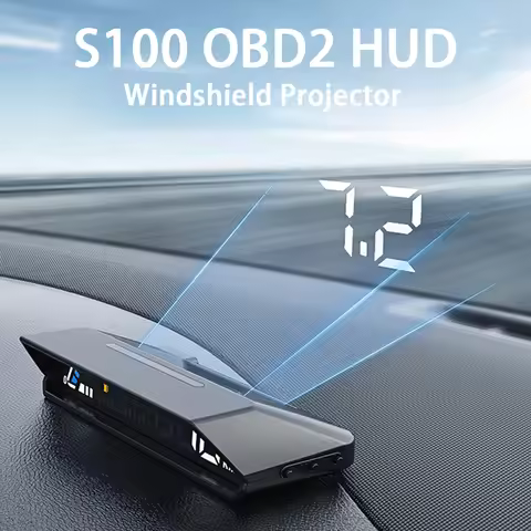 S100 Car HUD OBD2 Multifunctional Head Up Display Speedometer Windshield Projector Tachometer Fuel C