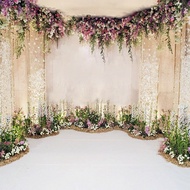5x7ft/3x5ft Flower Curtain Floral 3D Backdrop Wedding Birthday Party Background Props