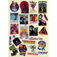 [Tribute To 80s Cult Movies Sticker] Premium Quality, Ink Waterproof Sticker