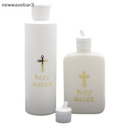 [neve-t] 250/60/100ml Refillable Holy Water Bottle Gold Cross Plastic Container With Screw Lid Chris