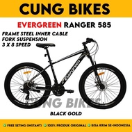 Sepeda Gunung Mtb 27.5 Evergreen Type 585 Velg Tinggi 3 X 8 Speed