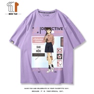 Áo thun tay ngắn phối hợp Thám Tử Conan Amuro Tooru và Kuranosuke hàng hóa vải bông nguyên chất tay