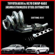 Toyota AE86 Rear Wheel Drive &  KE70 swap 4AGE Engine JASMA 4x1 Extractor