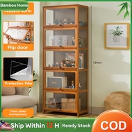 Bamboo display cabinet  LEGO acrylic Display rack Storage Cabinet Suitable for Small area 三面透明柜子