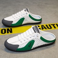 BOSINDO K48 Sepatu Pria Slip-On Mule Sneakers Backless Sneakers Trip Sepatu Olahraga Kasual Loafers