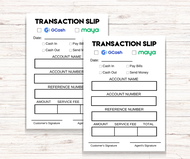 A&amp;J Gcash Maya Transaction Slip Receipt Pad (A6 Size)