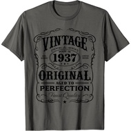 Men's cotton T-shirt Vintage Made In 1937 T-Shirt 81st Birthday T-Shirt