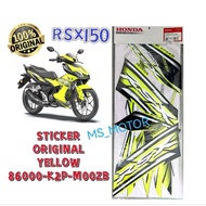 HONDA RSX150 BODY COVER STICKER ORIGINAL BSH YELLOW LEMON KUNING FLUORESCENT STRIPE SET 86000-K2P-M0