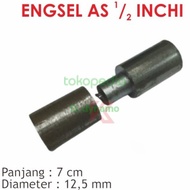 engsel bubut besi As 1/2 inch berkualitas