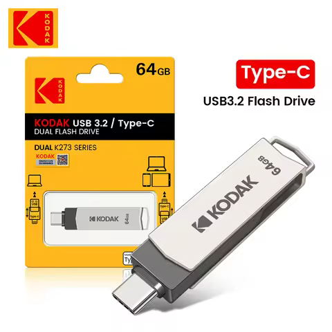 KODAK K273 Type-C USB3.2 Rotable USB Drive 32GB 64GB 128GB 256GB Mobile Computer USB Drive