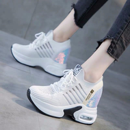 DNY Sepatu Putih Wanita Import Sepatu Cewek Sneakers Tinggi Terbaru  Olahraga Jalan Modis SP-145
