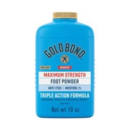 美國 Gold Bond 藥用足粉 10oz｜足部除臭止痕 吸汗乾爽 清涼舒適【平行進口】