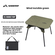 ที่จัดเก็บข้อมูลแบบพกพาที่เบามากใช้งานได้สองทางโต๊ะตั้งแคมป์พับได้มีชั้นเชิงถอดออกได้ Kaki Kaki Meja