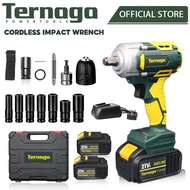 Ternaga Cordless Impact Wrench 500N.M High Torque Brushless Cordless Driver Drill Electric Impact Wr