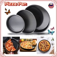 🇲🇾 D&S 6/7/8/9/10 Inches Non-stick Carbon Steel Pizza Pan Round Baking Pan Baking Tray Baking Dishes