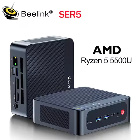 Beelink SER5 Mini PC AMD Ryzen 5 5500U DDR4 16GB SSD 500GB Support WiFi6 BT5.2 4K HD 1000M Desktop C