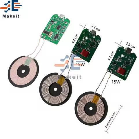 DC5V 9V 12V 5W 10W 15W Type-C Micro-USB Fast Charge Wireless Charger Transmitter PCBA Circuit Board 