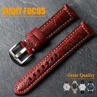 20mm 22mm Quick Release Pins Retro Leather Watch Band Vintage Embossing Leather Watch Strap for Rolex Watch Strap OMEGA Watchband Hamilton Seiko Citizen