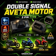AVETA DOUBLE SIGNAL NOVA 125 AVETA VS110 AVETA VS115 DOUBLE SIGNAL AVETA COVERSET SIDE MIRROR MOTORC