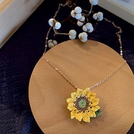 Sunflower 太陽花 向日葵 頸鏈 項鏈 鉤織 花系飾品 可客製
