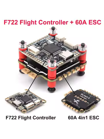 F405 F405HD / F7 F722 Flight Controller / F4 V3S Plus FC + 60A 4in1 BLheli_S ESC Stacks 30.5*30.5mm 