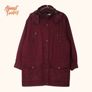 EDDIE BAUER Maroon Long Winter Coat (Preloved) M/L