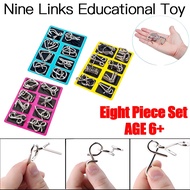 Intelligence Knot 8pcs Metal Puzzle Baffling puzzle Games Baby Teaching 6+