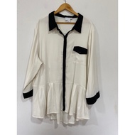 AG *Tempered Fabric Faded* ASOS Curve UK26 Chest Width 60 Inches Length 32-33 Poly Slightly Stretchy