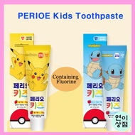 PERIOE kids toothpaste 75g pokemon  kids toothpaste fluoride toothpaste 2 flavor strawberry apple Ko