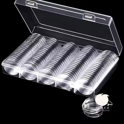 27Mm/30Mm Transparent Coin Cases Coins Storage Capsules Protection Box Container Holder Coin Collect