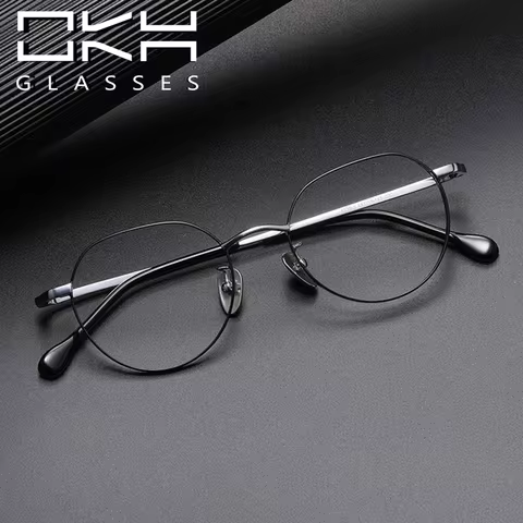 OKH Titanium Glasses Progressive Multifocal Eyeglasses For Men Prescription Eyeglasses Custom Myopia